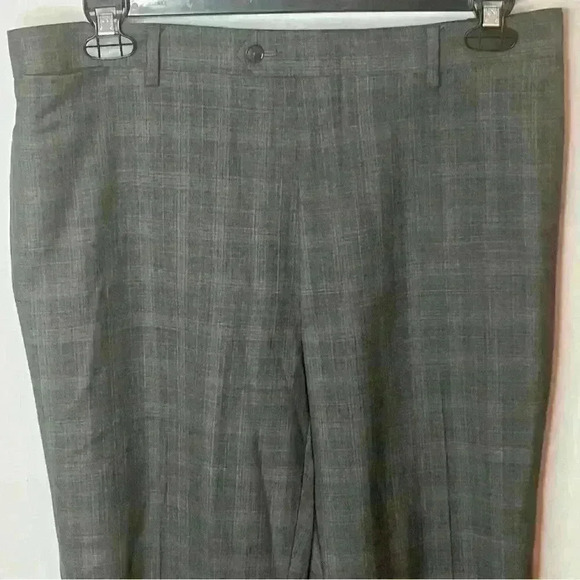 Tommy Hilfiger Trouser Dress Pant Men 36x31 Dark Gray Straight Slacks 100% Wool - Picture 2 of 9